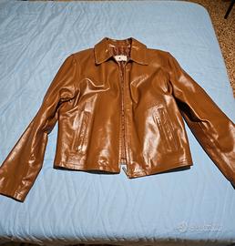 Giubbino vera pelle marrone