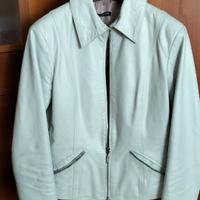 giubbino in pelle bianco tg. 44