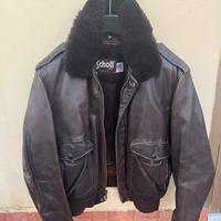 Giubbotto Schott TG 48 USA Pelle Marrone Anni 90