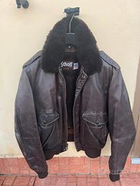 Giubbotto Schott TG 48 USA Pelle Marrone Anni 90