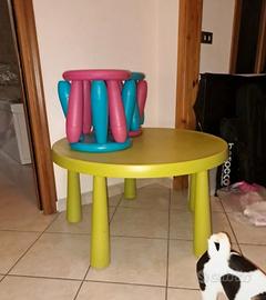 tavolino ikea per bambini + sgabelli