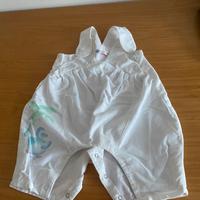 Salopette bianca in velluto