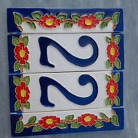 Numero civico 22 in ceramica 