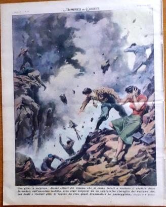 DOMENICA DEL CORRIERE 1946 e 1949 Stromboli