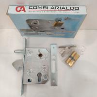 Serratura a gancio porte scorrevoli c/cilindro