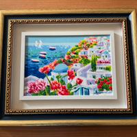 Athos Faccincani.Serigrafia materica su tela 25x35