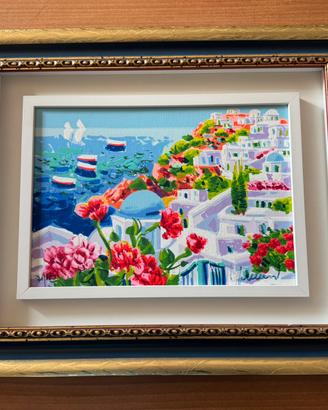 Athos Faccincani.Serigrafia materica su tela 25x35