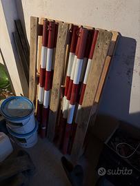 Paletti in ferro bianco/rosdo