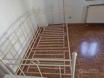 Struttura Letto Divano Singolo Ferro Bianco