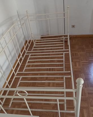 Struttura Letto Divano Singolo Ferro Bianco