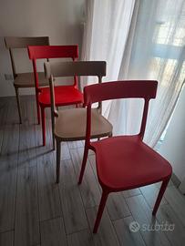 Sedie Connubia Argo Calligaris Rossa - Come Nuova