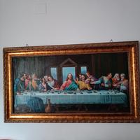 quadro ultima cena con cornice