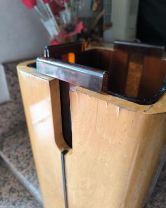 vaso vintage in legno /portaombrelli 