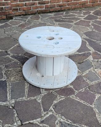 Tavolino "BOBINA" bianco