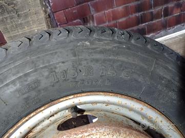  cerchio con pneumatico 185 R 14 C