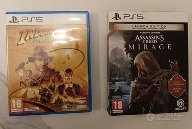 Giochi PS5 e Switch. Indiana Jones,AC,Mario, Zelda