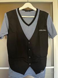 Maglia con gilet anteriore Dsquared