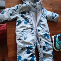 tuta e stivaletti neve bimbo