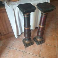 colonne in lwgno laccate dorate