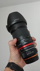 Kit Sony: SAMYANG 35mm f/1.4, adattatore e filtri