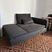 SÖDERHAMN Chaise-longue, Fridtuna grigio scuro