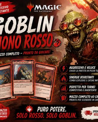 Mazzo goblin Monorosso - Mtg
