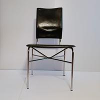 Matteograssi 4 sedie Larius cuoio nero Ross Littel