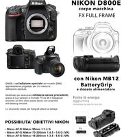 Nikon D800E con BatteryGrip e batteria