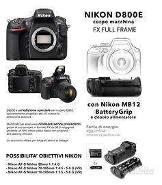 Nikon D800E con BatteryGrip e batteria