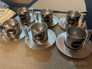 Set tazzine da caffè espresso, inox, termoisolate