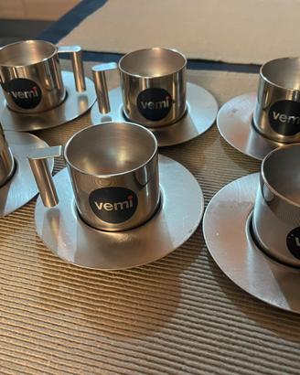 Set tazzine da caffè espresso, inox, termoisolate