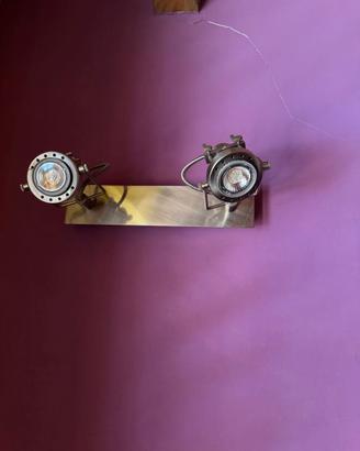 coppia applique faretti led da muro direzionabili