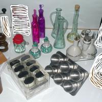 Portaspezie alimenti olio aceto macina pepe sale