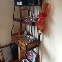 LIBRERIA IN MIDOLLINO E FERRO CON CASSETTI