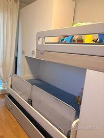 Cameretta MondoConvenienza con soppalco - 3 Letti