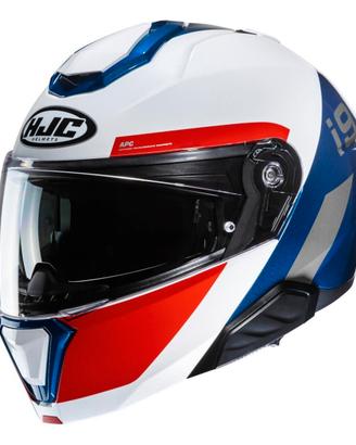 Casco modulare Hjc i91 BINA Bianco Blu Rosso Lucid