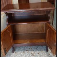 Mobiletto sotto tv stile antico -  mobile noce