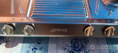 Piano cottura SMEG 69x50 inox 4 fuochi con accensi