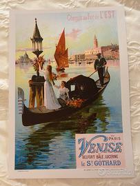 Poster Venezia liberty Art Nouveau Belle Époque
