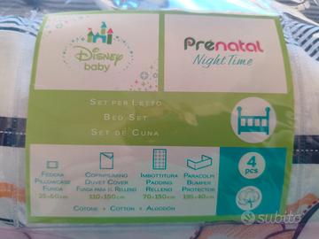 set per lettino, paracolpi+lenzuola 