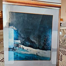 splendido olio su tela 45 X 50 del pittore Bossone