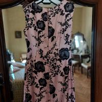 vestito donna rosa e nero