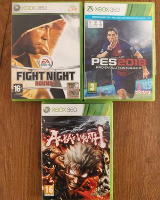 lotto di tre giochi xbox 360 