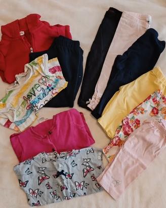Set 11 pezzi varie marche. bambina 9/12 mesi