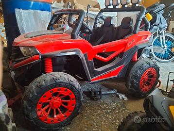 Macchina elettrica bambini 12V 2 posti tipo Jeep 4