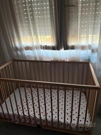 Lettino Ikea con materasso