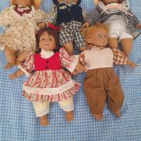 lotto 5 bambole vintage da collezione