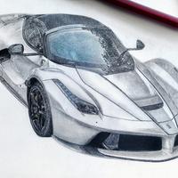disegno ferrari la ferrari