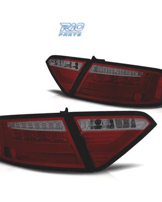 FANALI AUDI A5 07-11 LIGHT BAR ROSSO FUMÉ