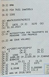 Ricambi per Serie 1 118I 1.5 2023 100kw